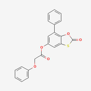 2-Oxo-7-phenyl-1,3-benzoxathiol-5-yl phenoxyacetate