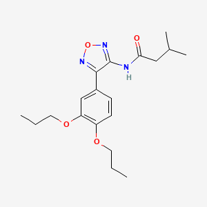 N-[4-(3,4-dipropoxyphenyl)-1,2,5-oxadiazol-3-yl]-3-methylbutanamide