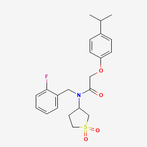 N-(1,1-dioxidotetrahydrothiophen-3-yl)-N-(2-fluorobenzyl)-2-[4-(propan-2-yl)phenoxy]acetamide