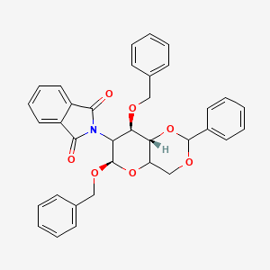 molecular formula C₃₅H₃₁NO₇ B1140530 Benzyl 2-Deoxy-2-phthalimido-4,6-O-benzylidene-3-O-benzyl-beta-D-glucopyranoside CAS No. 80035-34-3