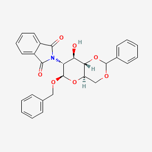 molecular formula C₂₈H₂₅NO₇ B1140531 2-((4AR,6R,7R,8R,8aS)-6-(benzyloxy)-8-hydroxy-2-phenylhexahydropyrano[3,2-d][1,3]dioxin-7-yl)isoindoline-1,3-dione CAS No. 80035-33-2