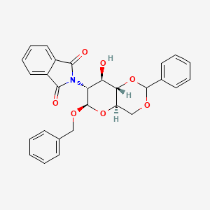 molecular formula C₂₈H₂₅NO₇ B1140531 2-((4AR,6R,7R,8R,8aS)-6-(苄氧基)-8-羟基-2-苯基六氢吡喃并[3,2-d][1,3]二氧杂环-7-基)异吲哚啉-1,3-二酮 CAS No. 80035-33-2