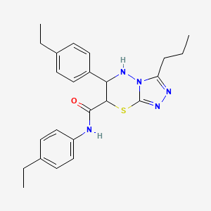 N,6-bis(4-ethylphenyl)-3-propyl-6,7-dihydro-5H-[1,2,4]triazolo[3,4-b][1,3,4]thiadiazine-7-carboxamide