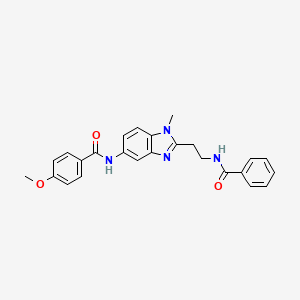 4-methoxy-N-(1-methyl-2-{2-[(phenylcarbonyl)amino]ethyl}-1H-benzimidazol-5-yl)benzamide