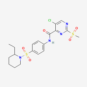 5-chloro-N-[4-(2-ethylpiperidino)sulfonylphenyl]-2-mesyl-pyrimidine-4-carboxamide