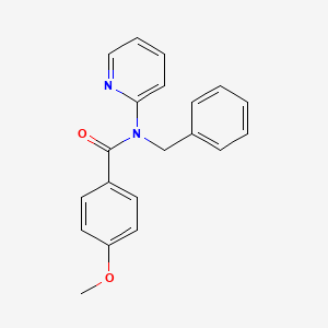 molecular formula C20H18N2O2 B11405358 N-benzyl-4-methoxy-N-(pyridin-2-yl)benzamide 