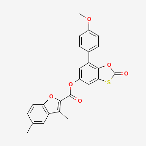 7-(4-Methoxyphenyl)-2-oxo-1,3-benzoxathiol-5-yl 3,5-dimethyl-1-benzofuran-2-carboxylate