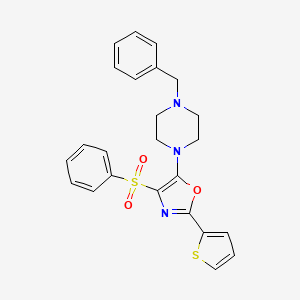 1-Benzyl-4-[4-(phenylsulfonyl)-2-(thiophen-2-yl)-1,3-oxazol-5-yl]piperazine