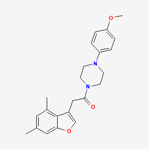 2-(4,6-Dimethyl-1-benzofuran-3-yl)-1-[4-(4-methoxyphenyl)piperazin-1-yl]ethanone