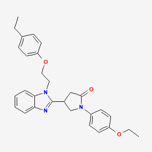 1-(4-ethoxyphenyl)-4-{1-[2-(4-ethylphenoxy)ethyl]-1H-benzimidazol-2-yl}pyrrolidin-2-one