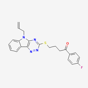 1-(4-fluorophenyl)-4-{[5-(prop-2-en-1-yl)-5H-[1,2,4]triazino[5,6-b]indol-3-yl]sulfanyl}butan-1-one