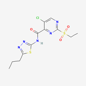 5-chloro-2-(ethylsulfonyl)-N-(5-propyl-1,3,4-thiadiazol-2-yl)pyrimidine-4-carboxamide