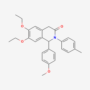 6,7-diethoxy-1-(4-methoxyphenyl)-2-(4-methylphenyl)-1,4-dihydroisoquinolin-3(2H)-one