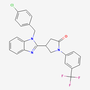 4-[1-(4-chlorobenzyl)-1H-benzimidazol-2-yl]-1-[3-(trifluoromethyl)phenyl]pyrrolidin-2-one