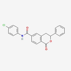 N-(4-chlorophenyl)-1-oxo-3-phenyl-3,4-dihydro-1H-isochromene-6-carboxamide