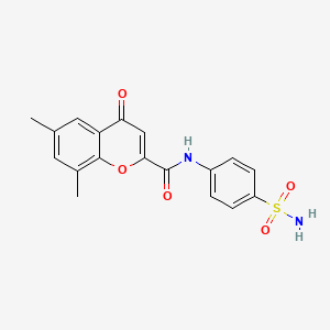 molecular formula C18H16N2O5S B11405475 6,8-dimethyl-4-oxo-N-(4-sulfamoylphenyl)-4H-chromene-2-carboxamide 