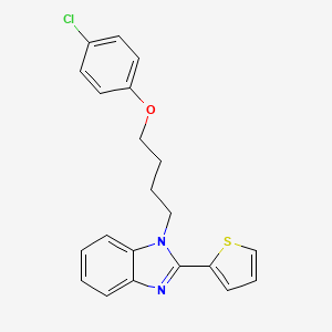 1-[4-(4-chlorophenoxy)butyl]-2-(thiophen-2-yl)-1H-benzimidazole