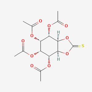 molecular formula C₁₅H₁₈O₁₀S B1140549 (3aR,4S,5S,6R,7R,7aS)-2-Sulfanylidenehexahydro-2H-1,3-benzodioxole-4,5,6,7-tetrayl tetraacetate CAS No. 25348-62-3