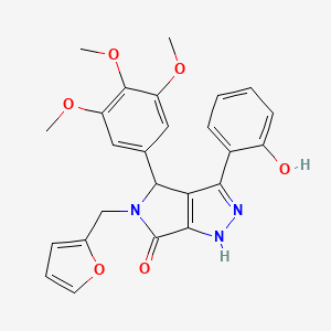 5-(furan-2-ylmethyl)-3-(2-hydroxyphenyl)-4-(3,4,5-trimethoxyphenyl)-4,5-dihydropyrrolo[3,4-c]pyrazol-6(2H)-one