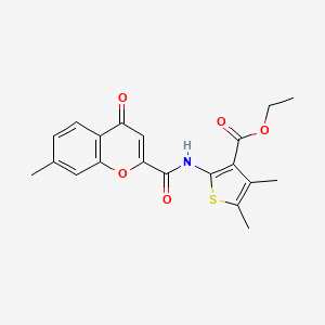 ethyl 4,5-dimethyl-2-{[(7-methyl-4-oxo-4H-chromen-2-yl)carbonyl]amino}thiophene-3-carboxylate