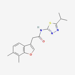 2-(6,7-dimethyl-1-benzofuran-3-yl)-N-[5-(propan-2-yl)-1,3,4-thiadiazol-2-yl]acetamide