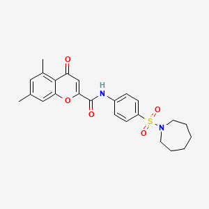 N-[4-(azepan-1-ylsulfonyl)phenyl]-5,7-dimethyl-4-oxo-4H-chromene-2-carboxamide