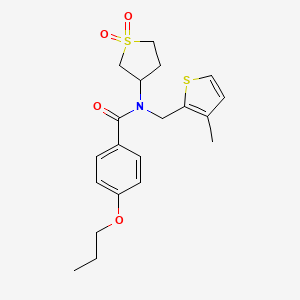 N-(1,1-dioxidotetrahydrothiophen-3-yl)-N-[(3-methylthiophen-2-yl)methyl]-4-propoxybenzamide