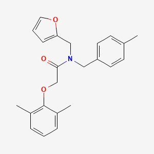 molecular formula C23H25NO3 B11405537 2-(2,6-dimethylphenoxy)-N-(furan-2-ylmethyl)-N-(4-methylbenzyl)acetamide 