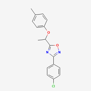 3-(4-Chlorophenyl)-5-[1-(4-methylphenoxy)ethyl]-1,2,4-oxadiazole