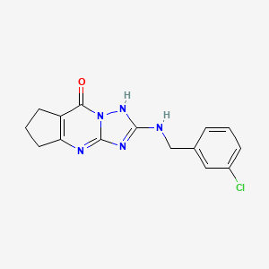 2-[(3-chlorobenzyl)amino]-4,5,6,7-tetrahydro-8H-cyclopenta[d][1,2,4]triazolo[1,5-a]pyrimidin-8-one