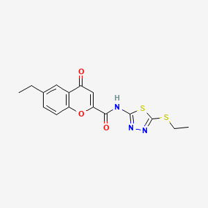 6-ethyl-N-[5-(ethylsulfanyl)-1,3,4-thiadiazol-2-yl]-4-oxo-4H-chromene-2-carboxamide