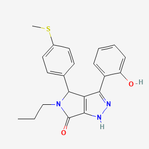 3-(2-hydroxyphenyl)-4-[4-(methylsulfanyl)phenyl]-5-propyl-4,5-dihydropyrrolo[3,4-c]pyrazol-6(2H)-one