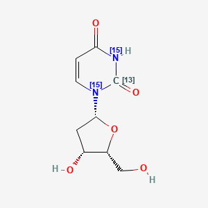 B1140558 2'-Deoxyuridine-13C,15N2 CAS No. 369656-76-8