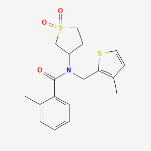 N-(1,1-dioxidotetrahydrothiophen-3-yl)-2-methyl-N-[(3-methylthiophen-2-yl)methyl]benzamide