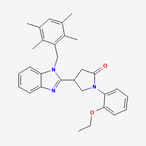 1-(2-ethoxyphenyl)-4-[1-(2,3,5,6-tetramethylbenzyl)-1H-benzimidazol-2-yl]pyrrolidin-2-one