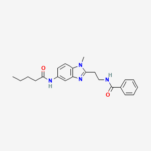 N-{2-[1-methyl-5-(pentanoylamino)-1H-benzimidazol-2-yl]ethyl}benzamide