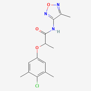 2-(4-chloro-3,5-dimethylphenoxy)-N-(4-methyl-1,2,5-oxadiazol-3-yl)propanamide