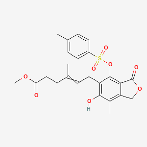 molecular formula C₂₄H₂₆O₈S B1140562 6'-脱甲基-4'-甲苯磺酰基霉酚酸甲酯 CAS No. 171808-04-1