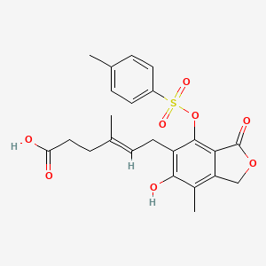 molecular formula C₂₃H₂₄O₈S B1140563 4'-脱甲基-6'-甲苯磺酰霉酚酸 CAS No. 171808-03-0