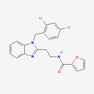 N-{2-[1-(2,4-dichlorobenzyl)-1H-benzimidazol-2-yl]ethyl}furan-2-carboxamide