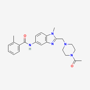 N-{2-[(4-acetylpiperazin-1-yl)methyl]-1-methyl-1H-benzimidazol-5-yl}-2-methylbenzamide