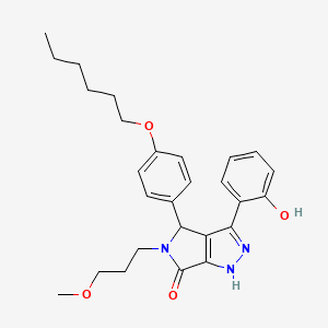 4-[4-(hexyloxy)phenyl]-3-(2-hydroxyphenyl)-5-(3-methoxypropyl)-4,5-dihydropyrrolo[3,4-c]pyrazol-6(1H)-one