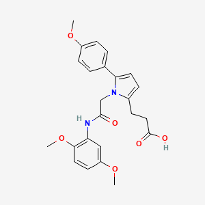 3-[1-{2-[(2,5-dimethoxyphenyl)amino]-2-oxoethyl}-5-(4-methoxyphenyl)-1H-pyrrol-2-yl]propanoic acid