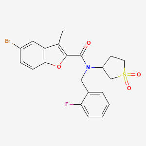 5-bromo-N-(1,1-dioxidotetrahydrothiophen-3-yl)-N-(2-fluorobenzyl)-3-methyl-1-benzofuran-2-carboxamide