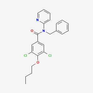 N-benzyl-4-butoxy-3,5-dichloro-N-(pyridin-2-yl)benzamide