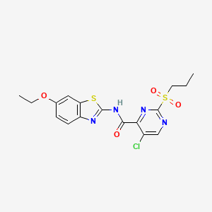 5-chloro-N-(6-ethoxy-1,3-benzothiazol-2-yl)-2-(propylsulfonyl)pyrimidine-4-carboxamide