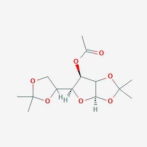 molecular formula C₁₄H₂₂O₇ B1140570 3-Acetyl-1,2:5,6-di-O-isopropylidene-alpha-D-galactofuranose CAS No. 38166-65-3