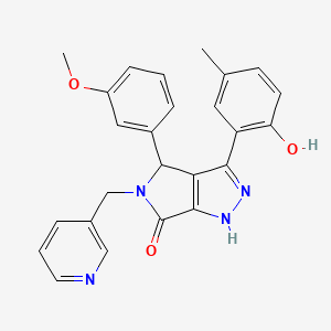 3-(2-hydroxy-5-methylphenyl)-4-(3-methoxyphenyl)-5-(pyridin-3-ylmethyl)-4,5-dihydropyrrolo[3,4-c]pyrazol-6(1H)-one