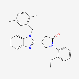 4-[1-(2,5-dimethylbenzyl)-1H-benzimidazol-2-yl]-1-(2-ethylphenyl)pyrrolidin-2-one