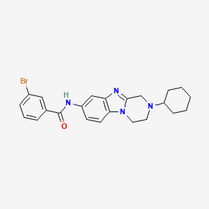 3-bromo-N-(2-cyclohexyl-1,2,3,4-tetrahydropyrazino[1,2-a]benzimidazol-8-yl)benzamide